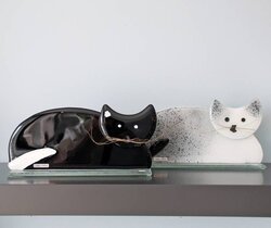 Bettina Eberle Katze Edith schwarz und weiss